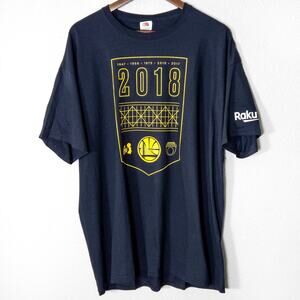 Golden State Warriors 2018 Championship Shirt Navy XL NBA Streetwear